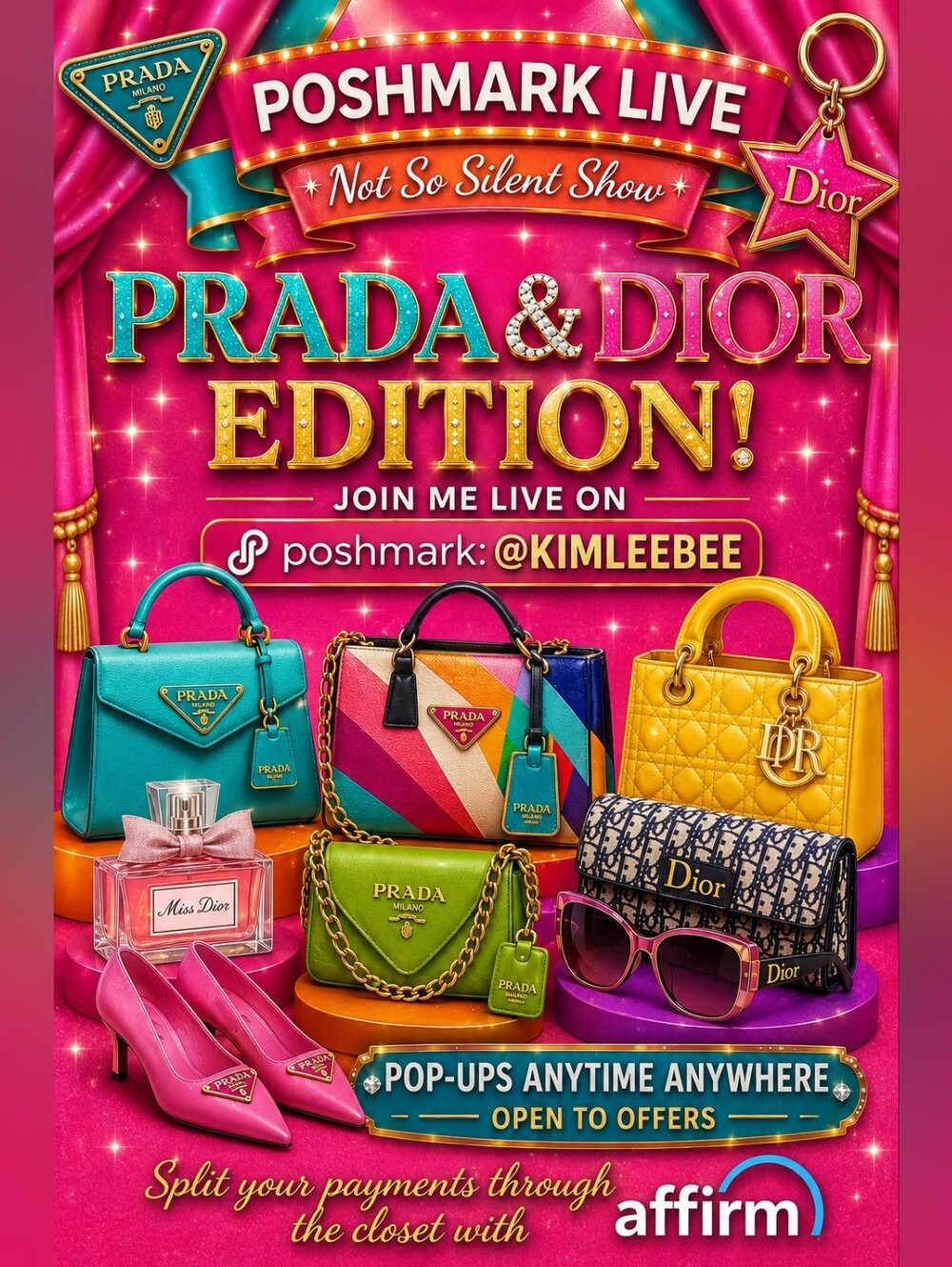 09/01/2026 7:30 pm EST PRADA & DIOR - Live Show Flyer